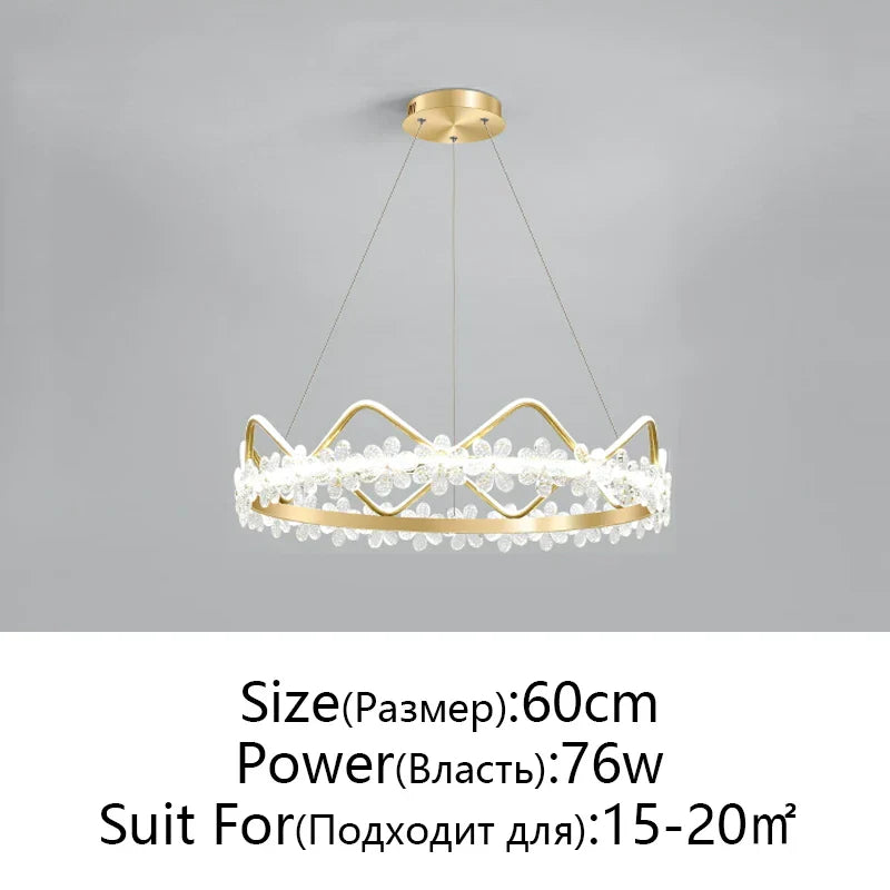 Decorbites™ Kristallblumenring-Leuchter für modernes Wohn- und Schlafzimmer