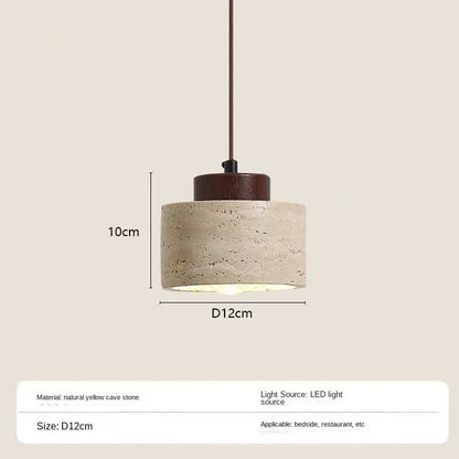 Japanese Travertine Stone Pendant Light