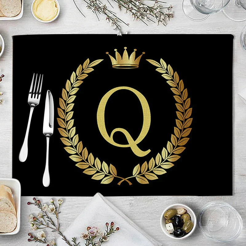 Decorbites™ Küchentischsets aus 4 Matten, 42*32 cm, Baumwoll-Leinen-Untersetzer für Esszimmer und Heimdekoration
