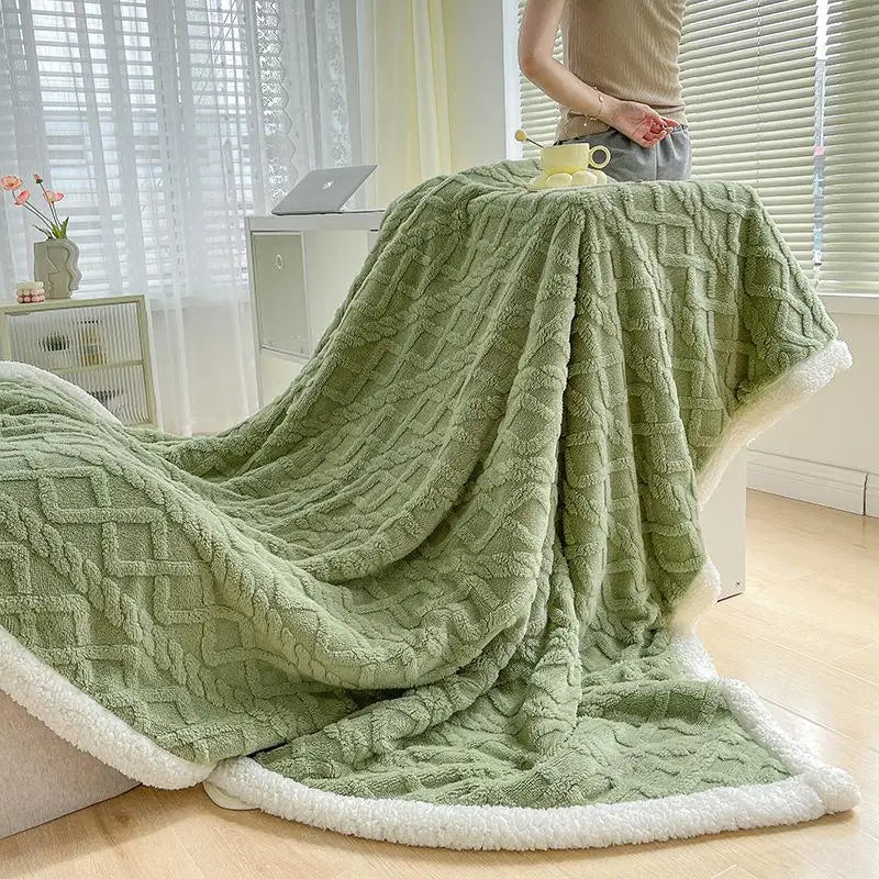 Lambswool Coral Flannel Blanket