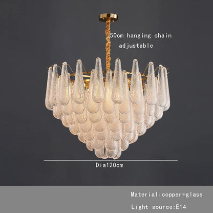 DecorBites™ Gold Glass Pendant Light for Dining Table & Hotel, Modern Foyer Ceiling Lamps