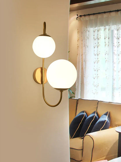 Decorbites™ Goldene Glas-Kugel-Wandleuchte LED Runde Kugel-Wandlampe