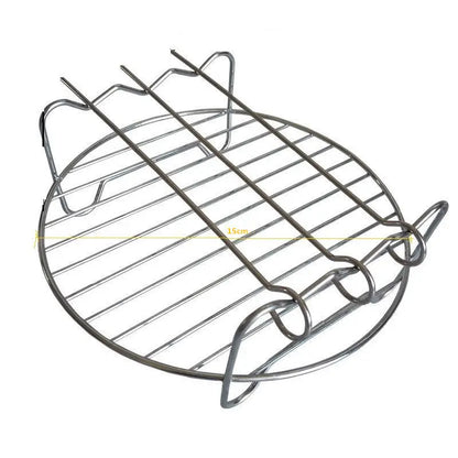 DecorBites™ Double Layer Stainless Steel BBQ Skewers Holder - Kitchen Tool