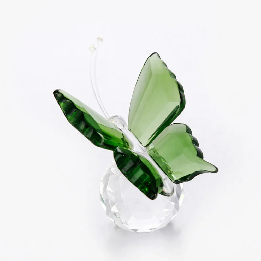 Decorbites™ Kristall-Schmetterlingsfigur Glas-Papiergewicht Skulptur Weihnachtsdekoration Geschenk