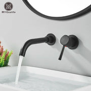Gold Brass Wall Faucet