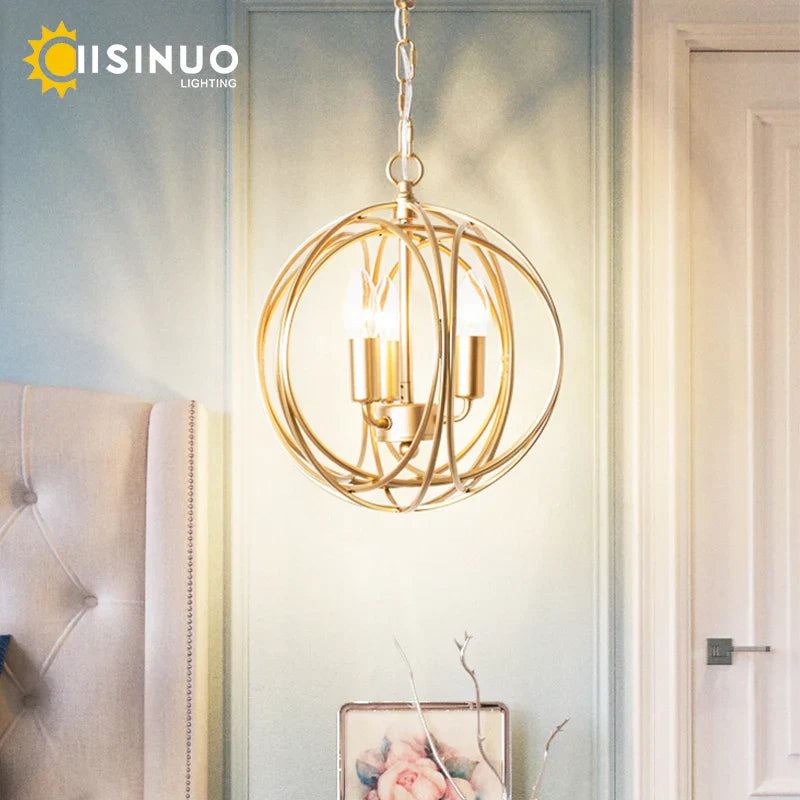 Decorbites™ Gold Globen-Hängelampe für Wohnzimmer & Esszimmer