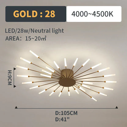 Decorbites™ LED-Feuerwerk-Anhängerlampen – Moderne Kronleuchterbeleuchtung für Wohnzimmer und Schlafzimmer