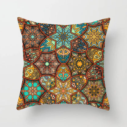 DecorBites™ Geometric Square Pillowcase Ethnic Retro Sofa Pillow Cover 45x45cm Home Decor
