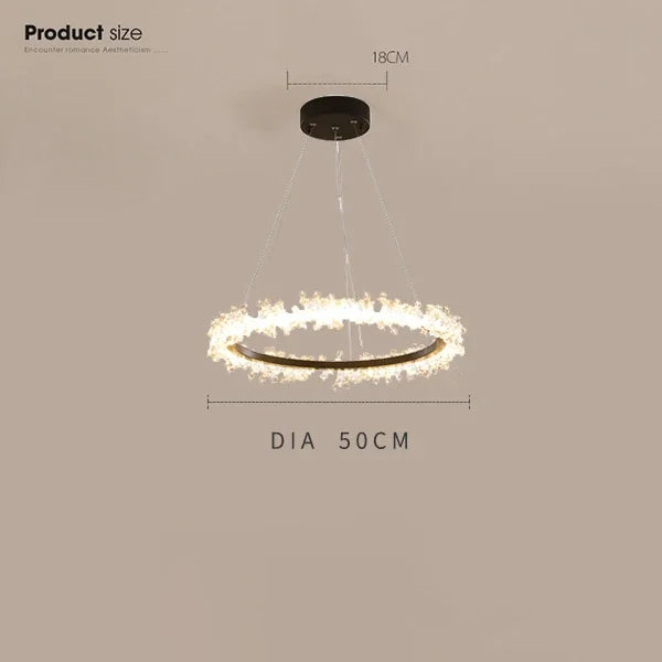 Gold Crystal Ring Chandelier Dia90cm Living Room
