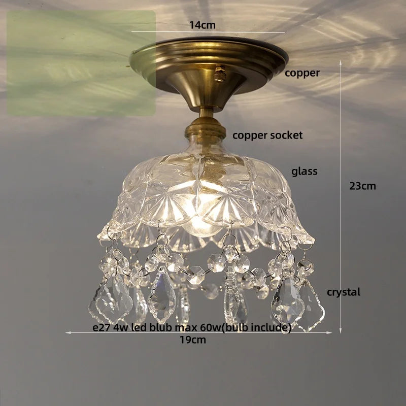 Decorbites™ Kristallglas Luxus-LED-Deckenleuchte für Flur, Schlafzimmer, Korridor und Innenraumdekoration