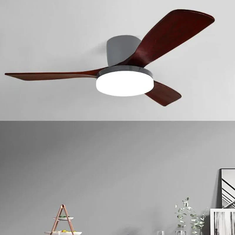 Decorbites™ 52" DC-Holz-Deckenventilator mit LED-Licht Fernbedienung Wohnzimmer Schlafzimmer 35W