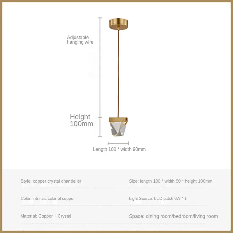 DecorBites™ Crystal LED Pendant Lights for Home Decor Lighting