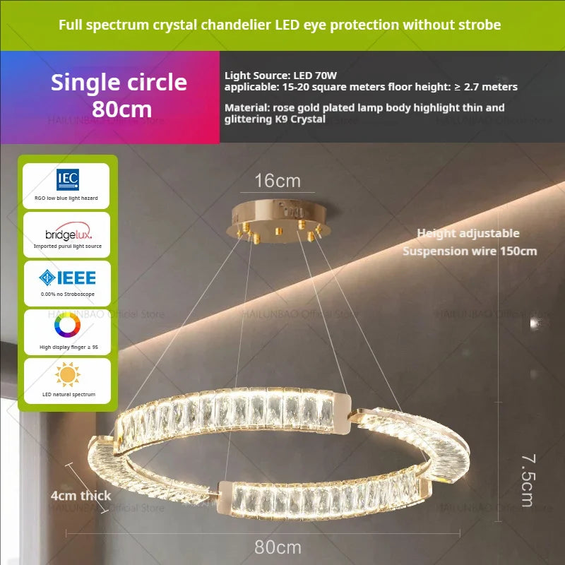 Decorbites™ Leichtes Luxus-Kristall-Lüster für elegante Wohn- und Essensatmosphäre