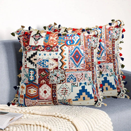 Decorbites™ Ethnische Boho Dekokissenbezüge für das Sofa - Boho-Landhaus-Dekoration