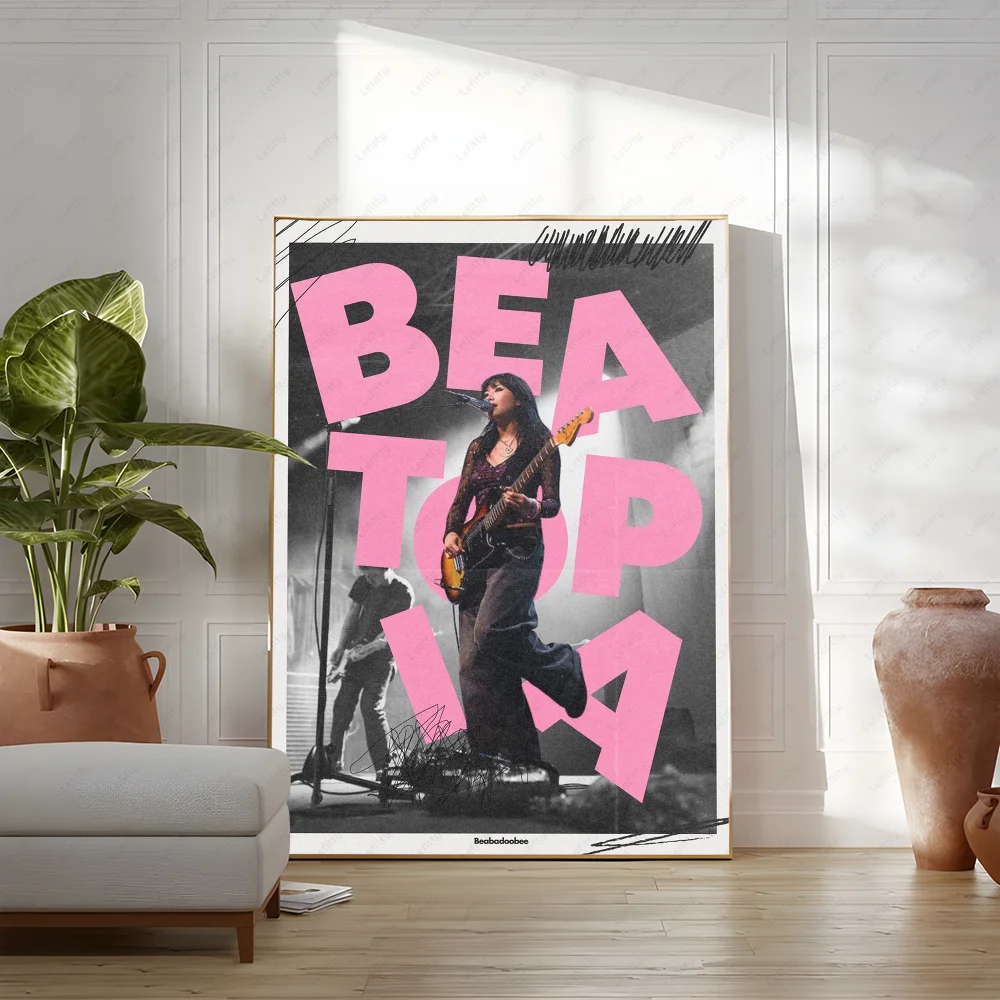 Rock Singer pretty B-Beabadoobee Poster Home living room Wall Art Garage Room Decor
