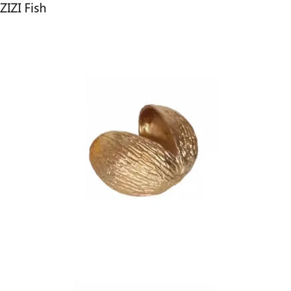 Decorbites™ Goldene Nuss-Schalen-Ornamente Moderne Handwerkskunst Schreibtisch-Dekoration Kunstwerk Raumästhetik Dekoration