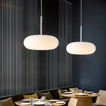 DecorBites™ Itka Pendant Lamp - Minimalist White Lamp Shade for Dining Table, Bedroom, Kitchen