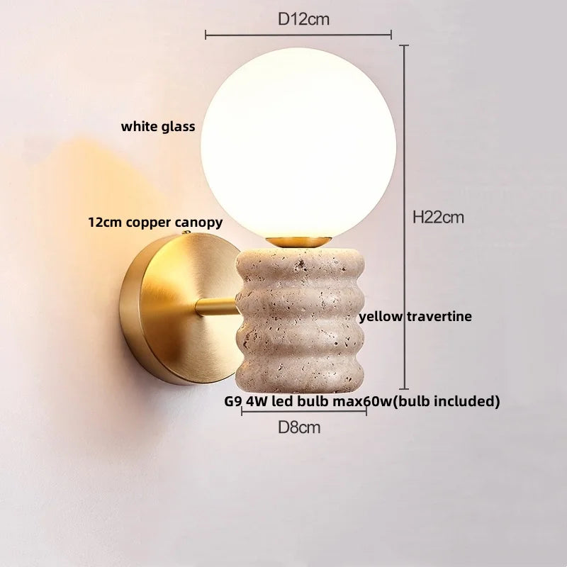 Decorbites™ Japanischer Stil LED-Wandleuchte mit Zugschalter und weißem Glas