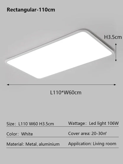 Decorbites™ LED-Deckenleuchte: Nordischer Stil Ultra-Dünne Quadratische Lampe für Wohnzimmer und Schlafzimmer