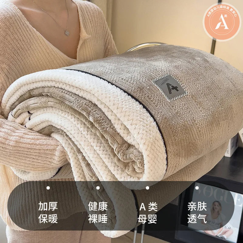 Decorbites™ Kuschelweiches Baumwoll-Samt-Plüschdecke: Luxuriös weich und warm leichte Decke
