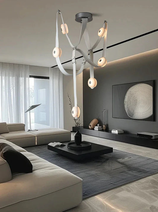 Decorbites™ Designer-Gürtel Marmoranhängerleuchten: Luxuriöse dimmbare Leuchte für Villa und Duplex