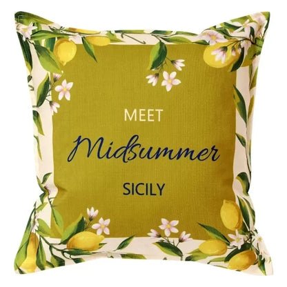 Decorbites™ Zitronen-Print Chenille Kissenbezug 45x45 cm - Wasserdicht Nordisches DekorCase