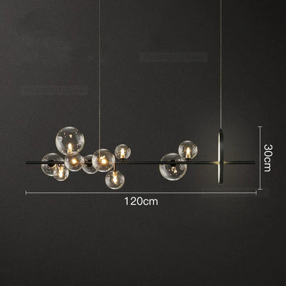 Decorbites™ Glasball-LED-Kronleuchter: Moderne lange Pendelleuchte für Wohnzimmer und Geschäft
