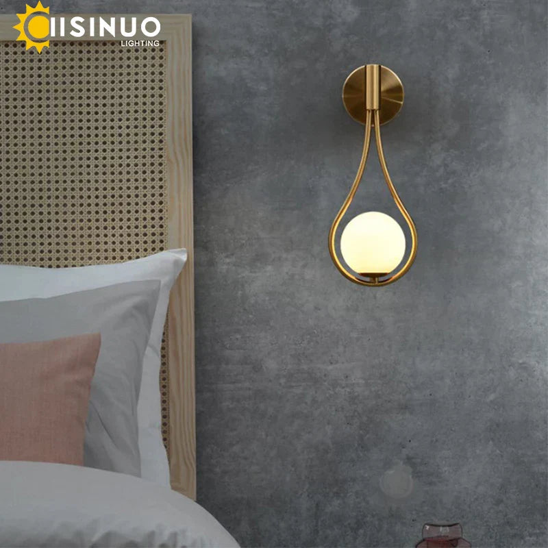 Decorbites™ Gold G9 Wandlampe Applikationsleuchte – Nordischer Stil Beleuchtung für Schlafzimmer, Flur, Arbeitsbereich