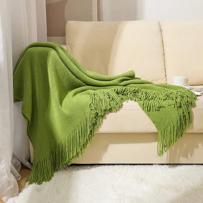 Decorbites™ Gestrickte Nordische Sofadecke - Weiche Wollmischung Bettrandtuch für Hotel-Schlafzimmer-Dekoration