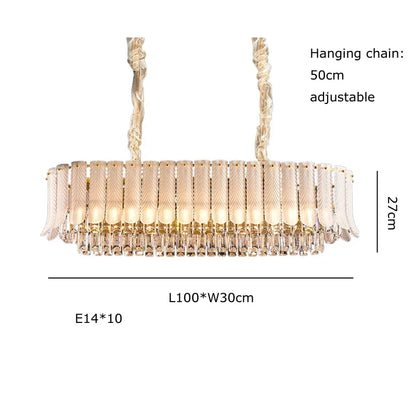 Decorbites™ Golden Crystal Kronleuchter: Postmoderne Luxus-Runde Kronleuchter für das Wohnzimmer