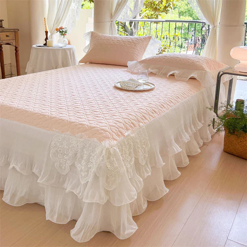 Ice Silk Quilted Bed Skirt
