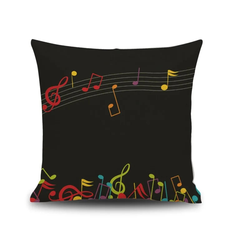 Decorbites™ Notenbrief Piano-Grafik-Druck Leinen-Kissenbezug 45x45cm Wohnzimmer-Dekoration