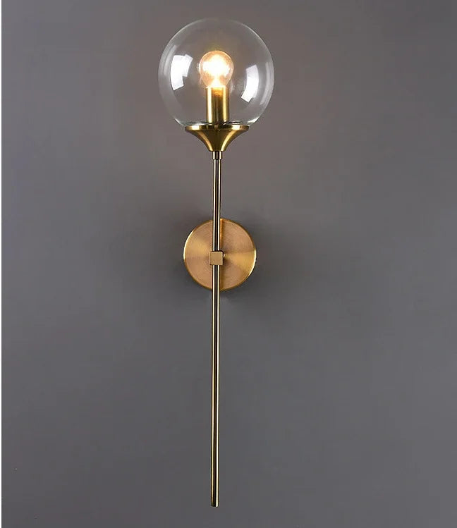 Decorbites™ Goldene Glasball-Wandlampe: Moderner Nordischer Stil für Nachttisch- und Wohnzimmerbeleuchtung