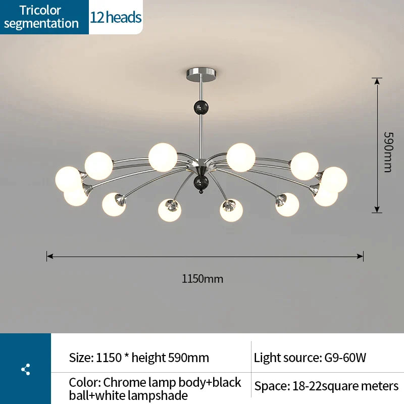 Decorbites™ Sahne-Wind-Leuchter: Luxuriöser postmodernistischer Flurleuchter für Wohnzimmer, Schlafzimmer und Restaurant