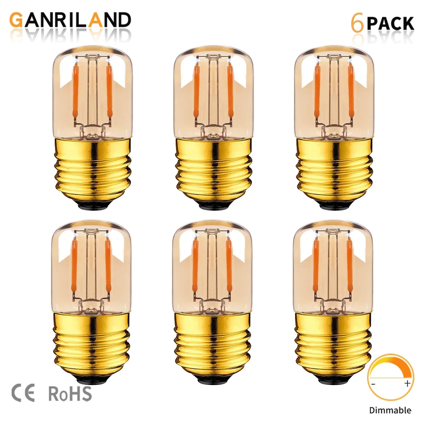 Decorbites™ Goldgetöntes LED-Röhrenlicht, 1 W, Warmweiß, dimmbar, Vintage-Stil