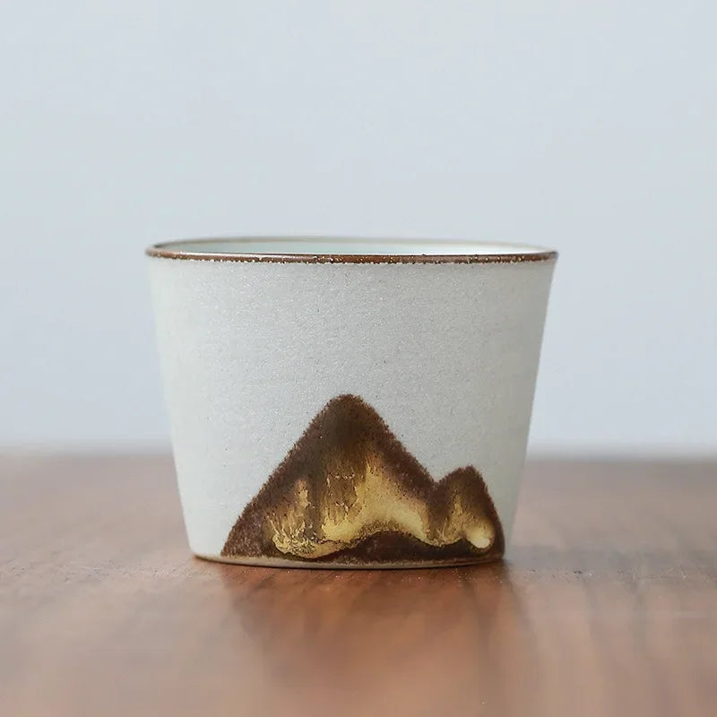 DecorBites™ Japanese Ceramic Tea Coffee Cup Porcelain Drinkware Mug - Single Pottery