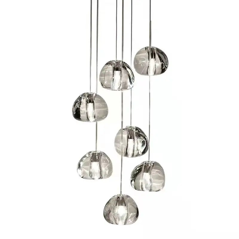 DecorBites™ Crystal Ball Nordic LED Chandelier - Modern Staircase Decorative Lighting