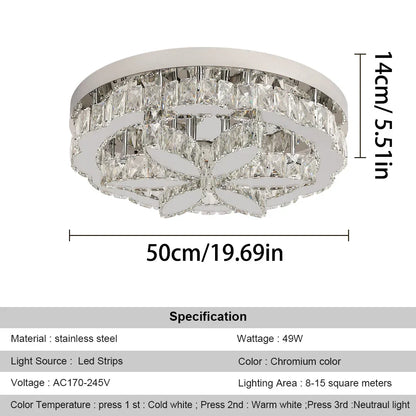 Decorbites™ Kristall-Deckenleuchter: Moderne LED-Beleuchtung mit Fernbedienung zum Dimmen für luxuriöse Einrichtung des Zuhauses
