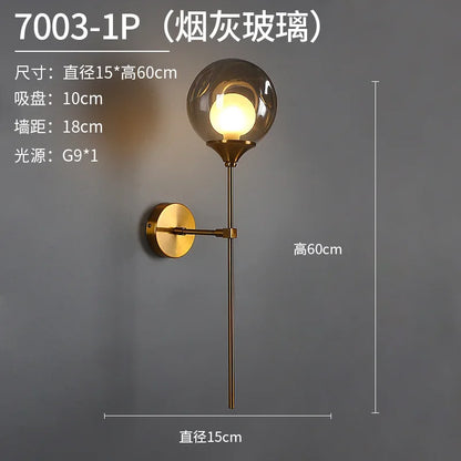 Decorbites™ Glasball Gold LED Wandlampe Modern Nordisch Innenleuchte