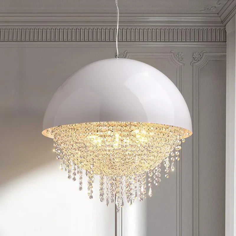 Decorbites™ Kristall-Quaste-Eisen-Kronleuchter: Luxuriöse LED-Hängeleuchte für Wohnzimmer & Restaurant