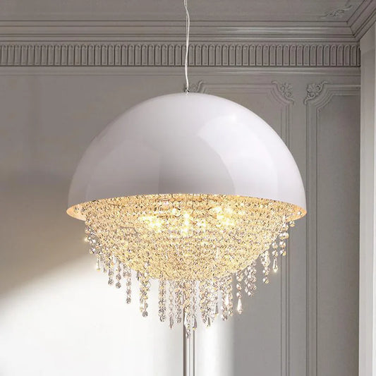 Decorbites™ Kristall-Quaste-Eisen-Kronleuchter: Luxuriöse LED-Hängeleuchte für Wohnzimmer & Restaurant