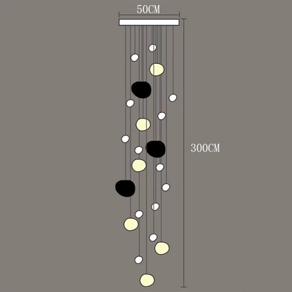Modern Acrylic Staircase Multi-Light Pendant Chandelier