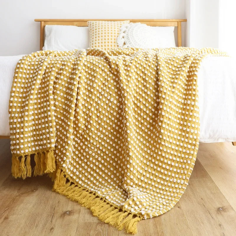 White Nordic Travel Blanket