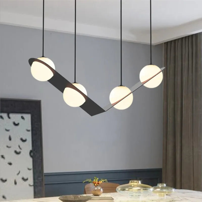 Decorbites™ Glasballen-Geometrischer Kronleuchter: Moderner Nordischer Küchenbüro-Hängelampen