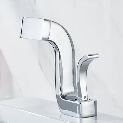 DecorBites™ Gold Brass Basin Faucet Cold Hot Water Mixer Sink Tap Deck Mount