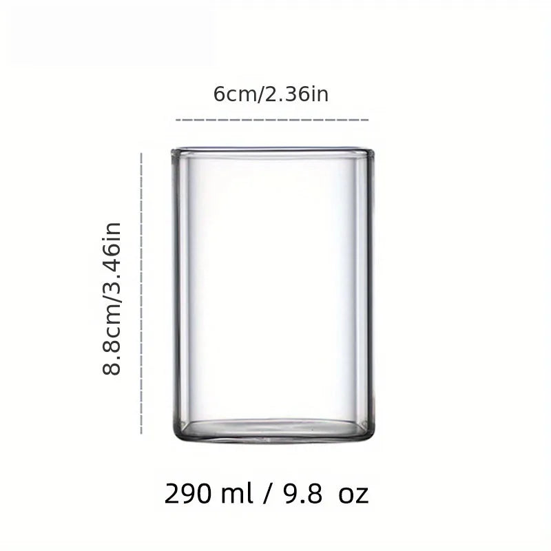 Decorbites™ Kreatives Quadratisches Glas-Kaltgetränke-Becher – Große Kapazität für Eiskaffee und Milchtee