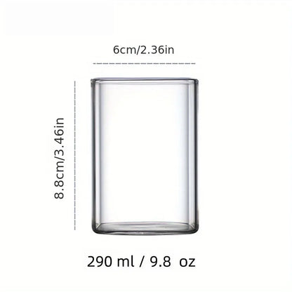 Decorbites™ Kreatives Quadratisches Glas-Kaltgetränke-Becher – Große Kapazität für Eiskaffee und Milchtee