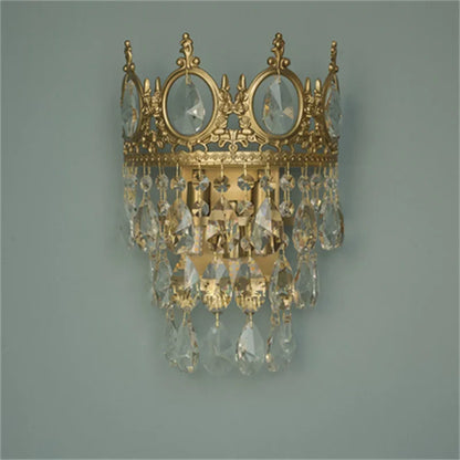 DecorBites™ Crown Crystal Chandelier LED Pendant Light for Living Bedroom
