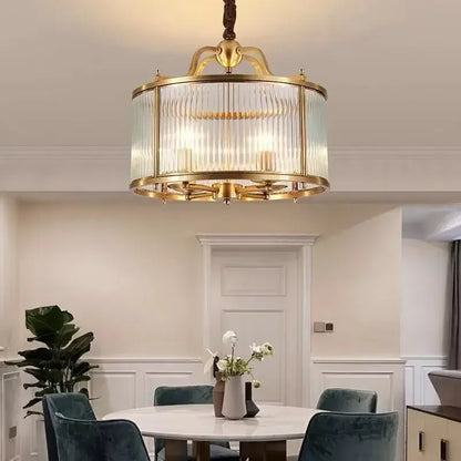 Decorbites™ Glasleuchter: Golden Kupfer Luxus-Deckenpendellampe für das Wohnzimmer