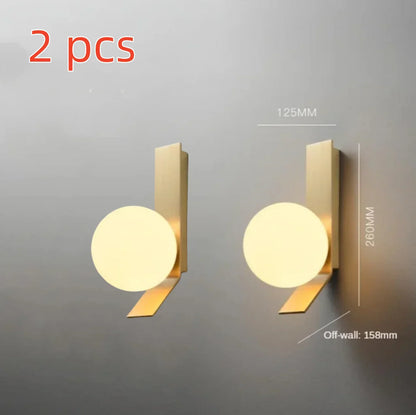 Decorbites™ Glasball-LED-Wandleuchte, Elegante Innenbeleuchtung für Schlafzimmer & Wohnzimmer